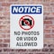 Signmission No Photos Or Video Allowed, 7 in W x Rectangle, Aluminum OS-2PACK-NS-A-710-V-14753 - alternate 8